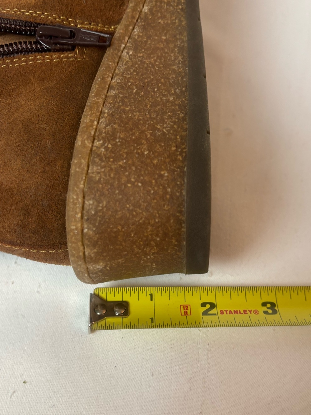 Born Viana Wedge Ankle Zip Bootie Women's 6.5 Brown Suede BR0065257 - Picture 10 of 10